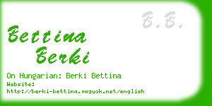 bettina berki business card